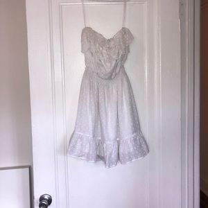 Lilly Pulitzer strapless white mini dress